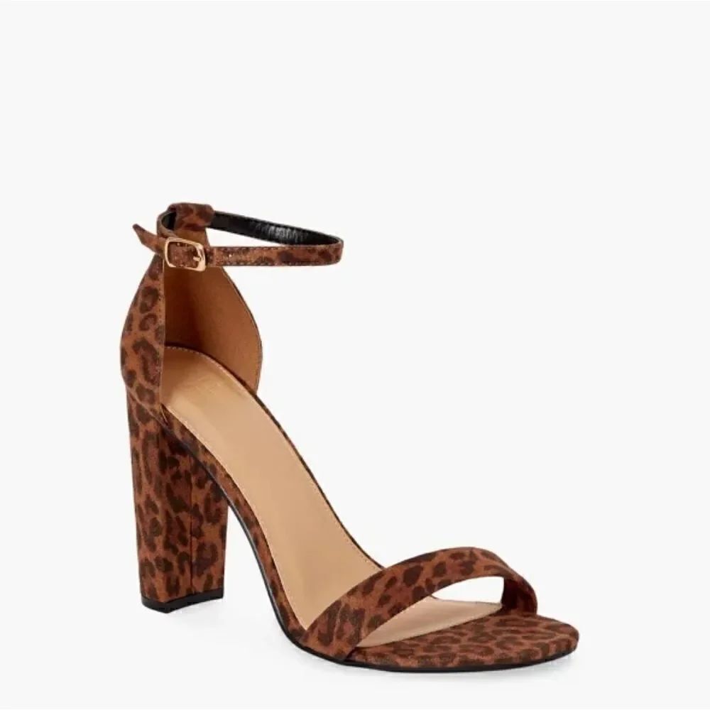 Just Fab Lorelai Leopardino Dress Sandals Shoes High Heel